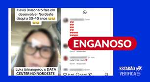 Flávio Bolsonaro não disse que Nordeste 'pode se tornar' desenvolvido daqui a 30 ou 40 anos