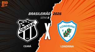 Ceará x Londrina: onde assistir, escalações e arbitragem