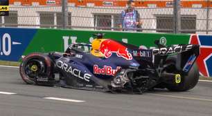 Max Verstappen derrapa em curva, bate carro e causa bandeira vermelha no GP dos Países Baixos