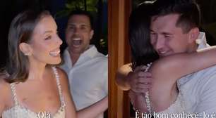 'Anjo que salvou a minha vida': Fabiana Justus não contém emoção ao encontrar pela 1ª vez doador de medula em festa de renovação de votos de casamento. Se prepare para chorar!
