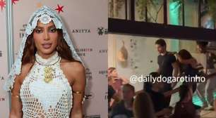 Beijo apaixonado e mãos dadas: Anitta tenta se esconder, mas flagra no Rio entrega novo affair com ator bonitão já apontado como romance de Bruna Marquezine