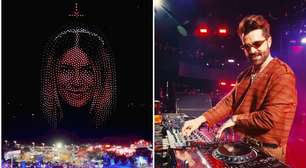 Alok leva 1.100 drones a Barretos e emociona com homenagem gigante a Marília Mendonça