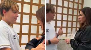 Davi Lucca protagoniza cena de carinho com 'Neydrasta' em camarote da Vila Belmiro