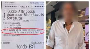 Brasileira faz pedido em restaurante na Itália e recebe mensagem ofensiva na nota