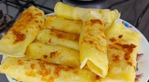 Panqueca de tapioca de frigideira pronta em minutos, para um café da manhã leve e saboroso