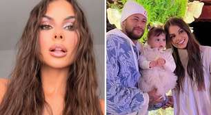 Mãe da filha de Neymar se irrita com críticas às roupas da pequena: 'Não é mãe'