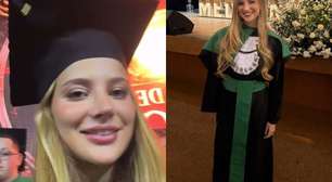 Isabella, esposa de Martinelli, se forma e dedica diploma ao marido