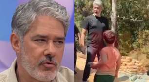 William Bonner se choca com pergunta de criança na frente de todos: 'Você gosta?'