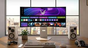 Monitor LG UltraGear OLED Smart de 34 polegadas integra games e streaming