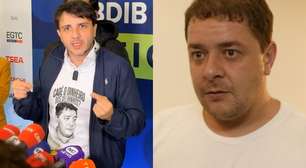 Renan Santos usa camiseta com foto de Lulinha em evento em São Paulo