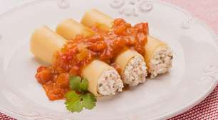 Receita Rápida de Canelone com Ricota e Peito de Peru