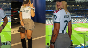 Camisa de Vini Jr., botas de cano alto e Hermès de R$ 50 mil: o look fashionista de Virgínia para prestigiar o 'mozão' após críticas da torcida do Real Madrid