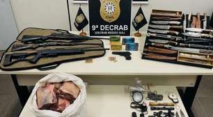 Polícia apreende armas, munições e cerca de 100 quilos de carne sem procedência em Rio Grande