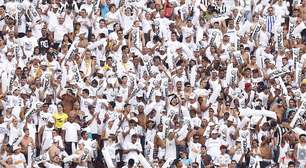 A reação da torcida do Santos após jogo contra o Palmeiras