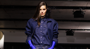 Camila Queiroz, Isabeli Fontana, Carolina Dieckmmann e mais famosas de all jeans em desfile