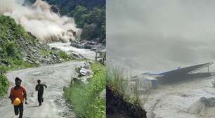 Vídeo mostra momento em que avalanche avança e provoca fuga desesperada em hidrelétrica no Nepal