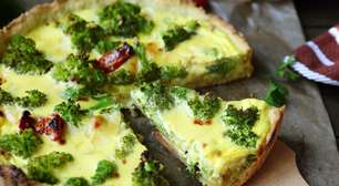 Quiche de brócolis fit cremosa: receita saudável e fácil