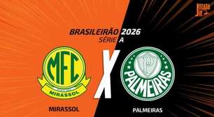 Mirassol x Palmeiras: onde assistir, escalações e arbitragem