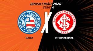 Bahia x Internacional: onde assistir, escalações e arbitragem