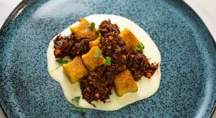 Aprenda a preparar um Nhoque de Milho com Ragu de Costela e Fonduta de Queijo