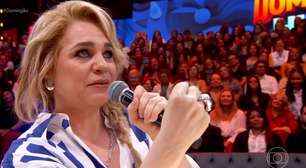 Isabel Teixeira no Domingão com Huck: atriz se emociona com recados de Tatá Werneck e da filha