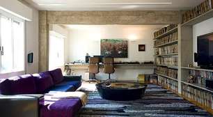 Sala de estar brutalista suave: como unir concreto e conforto no ambiente