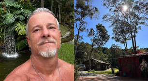 Marcello Novaes vive em sítio na região serrana do Rio com cachoeira particular e piscina de ondas