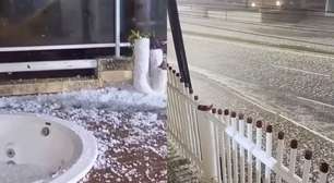 Chuva de granizo causa estragos em Florianópolis: 'Pedras do tamanho de bolas de golfe'