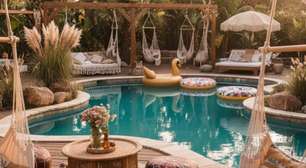 Piscina boho chic: aprenda a criar um lounge despojado na área externa