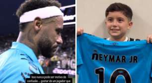 Neymar sobre criança hostilizada por receber camisa do Santos: 'Não é motivo de confusão'