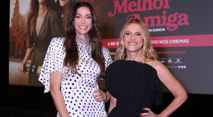 Mônica Martelli de poá e Ingrid Guimarães de pretinho nada básico na pré-estreia de 'Minha Melhor Amiga'