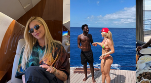 Biquíni neon, calcinha asa-delta, iate e jatinho: Vírginia e Vini Jr. esbanjam luxo e estilo em viagem pela Europa. Veja fotos!