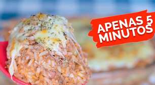 Arroz de forno super recheado e cremoso com bastante queijo, para uma refeição espetacular