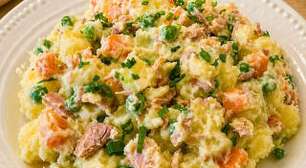 Salada de batata com atum: a maionese caseira faz diferença