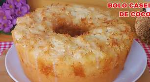 Bolo de coco tipo pão doce feito com facilidade e rapidez no liquidificador, que vai perfumar a sua cozinha
