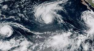 El Niño alimenta raro trio de furacões no Pacífico