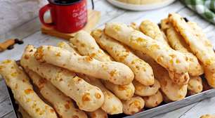 Biscoito de polvilho com queijo rápido, prático e bem crocante, perfeito para servir na hora do lanche