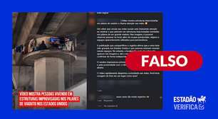 Vídeo que mostra moradias improvisadas com televisão em viaduto de Los Angeles foi gerado com IA