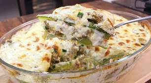 Receita de abobrinha feita com um molho diferente, cremoso e fácil, um acompanhamento incrível