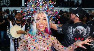 Grávida, Sabrina Sato aposta na trend de pedrinhas coloridas com look ousado na Gaviões e confirma presença no Carnaval 2027