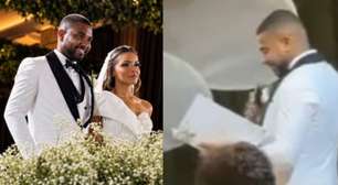 Vaza votos de casamento de Davi Brito para Emilly; veja registros da cerimônia