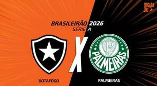 Botafogo x Palmeiras, AO VIVO, com a Voz do Esporte, às 17h