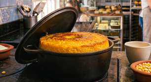 Bolo de milho feito no fogão e não no forno