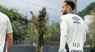 Neymar faz trabalhos na academia do Santos em recuperação de lesão