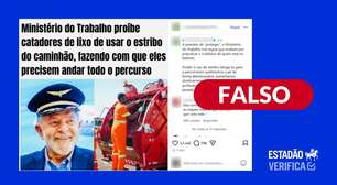 É falso que governo tenha proibido uso do estribo por garis