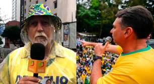 Apoiador viaja 6 horas com esposa e amigos para participar de ato com Flávio Bolsonaro