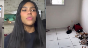 'Meu nome está no Serasa': fora do 'Fofocalizando', do SBT, Carol Lekker expõe dívidas 'até o talo' e mostra sala de casa sem TV e sem sofá