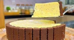 Mousse de maracujá com Bis feita de forma rápida e econômica, uma sobremesa geladinha e crocante