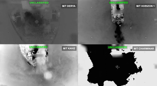 Imagens mostram ataque dos EUA a petroleiro iraniano no Golfo de Omã