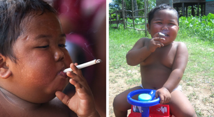 Lembra dele? O que aconteceu com o bebê que fumava 40 cigarros por dia